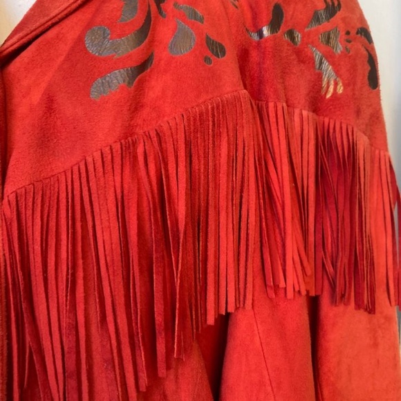 Vintage Char Sher suede fringed lined jacket - Picture 4 of 9